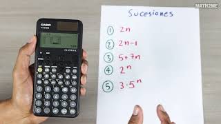 Hallar Los Primeros Términos De Una Sucesión Con La Calculadora Casio Classwiz Fx-991Cw