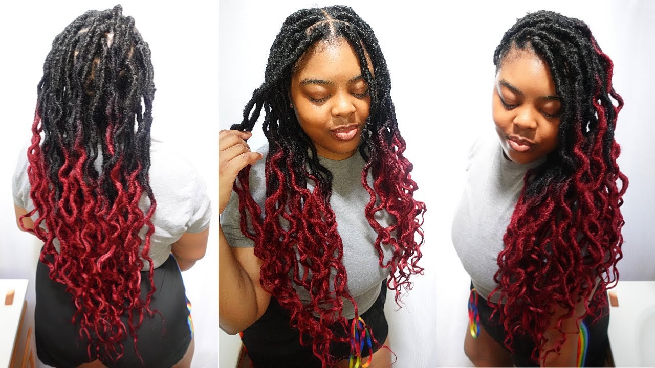 SUPER QUICK Boho Locs beginners tutorial ❤️ faux wavy curly red