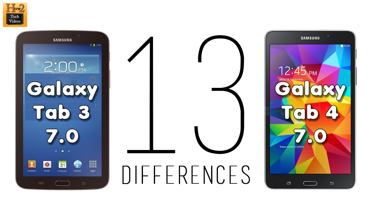 13 Differences Between Galaxy Tab 3 7.0 and Tab 4 7.0​​​ | H2TechVideos​​​  - YouTube