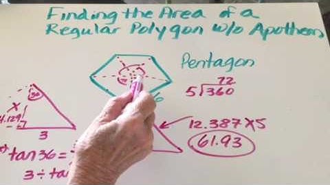 Finding the area of a regular polygon with out using the apothem
