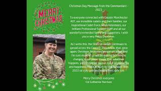 Christmas Day Message from the Commandant 2021 - Col Catherine Harrison