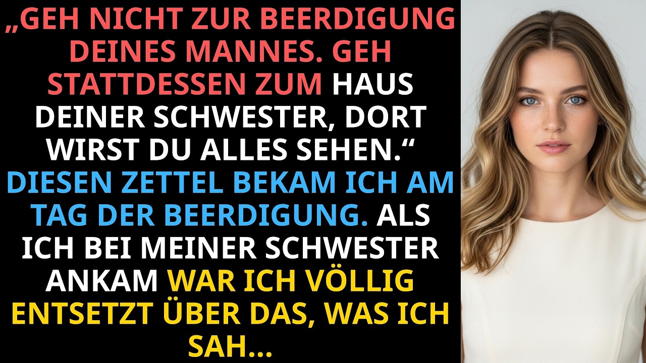 Am Morgen der Trauerfeier meines Mannes fiel ein weißer Umschlag durch meinen Briefschlitz. Kein Absender, keine Briefmarke – nur eine Nachricht: „Geh nicht zur Trauerfeier deines Mannes. Geh...