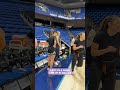A familiar duo in a new setting. Kaitlyn Chen and Paige Bueckers reunite during pregame. #wnba