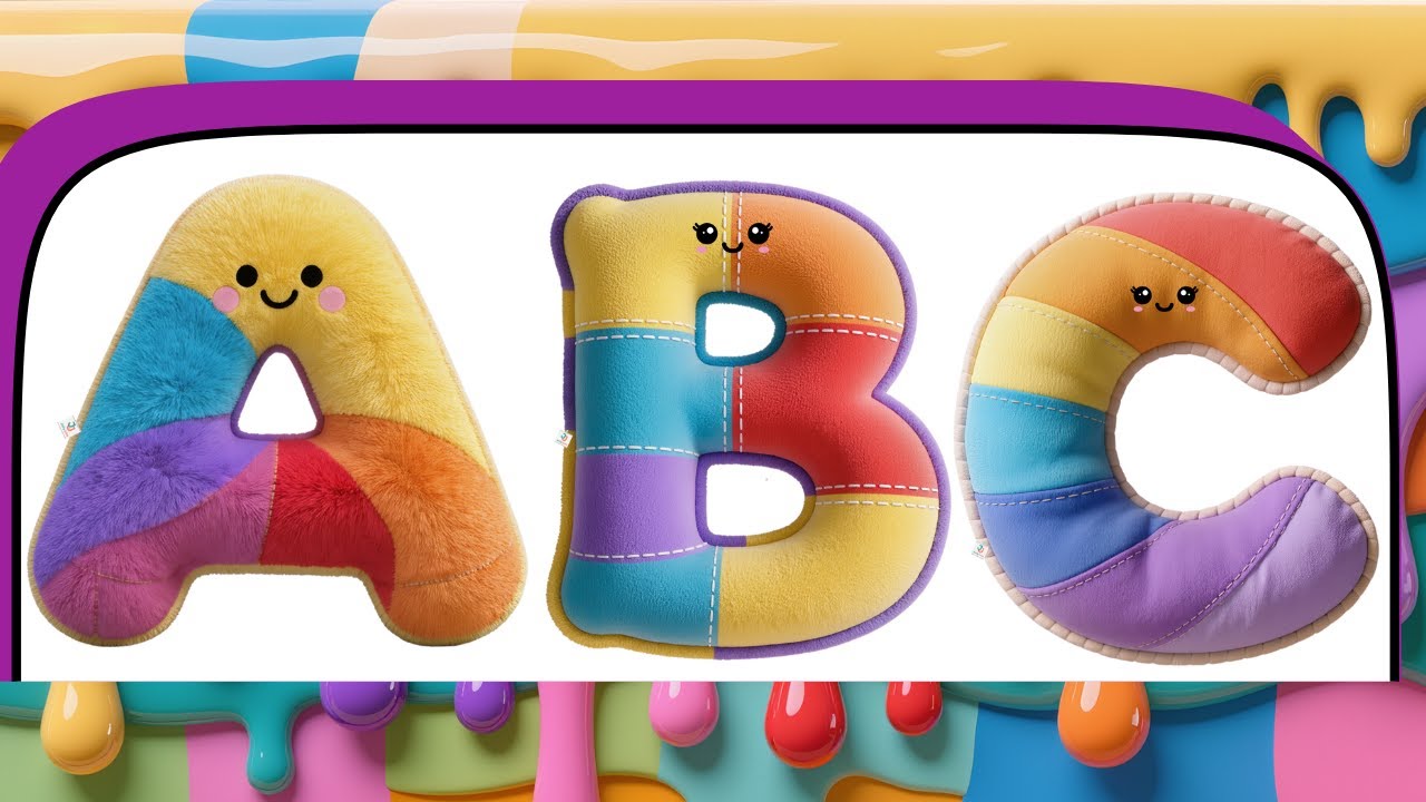Learn ABC with Plush Pillows 🧸 | Color Burst Alphabet | JollyJube