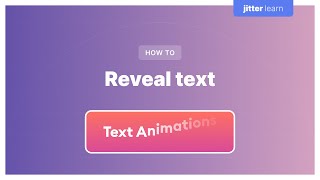 How To Make A Text Reveal Animation