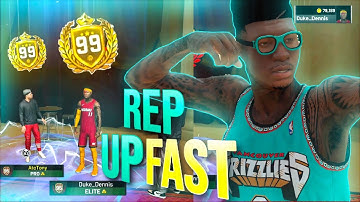 GO FROM 60 OVERALL TO 99 OVERALL FAST! FASTEST WAY TO REP UP ON NBA 2K19 TO GET MASCOTS AND 99 OVR!