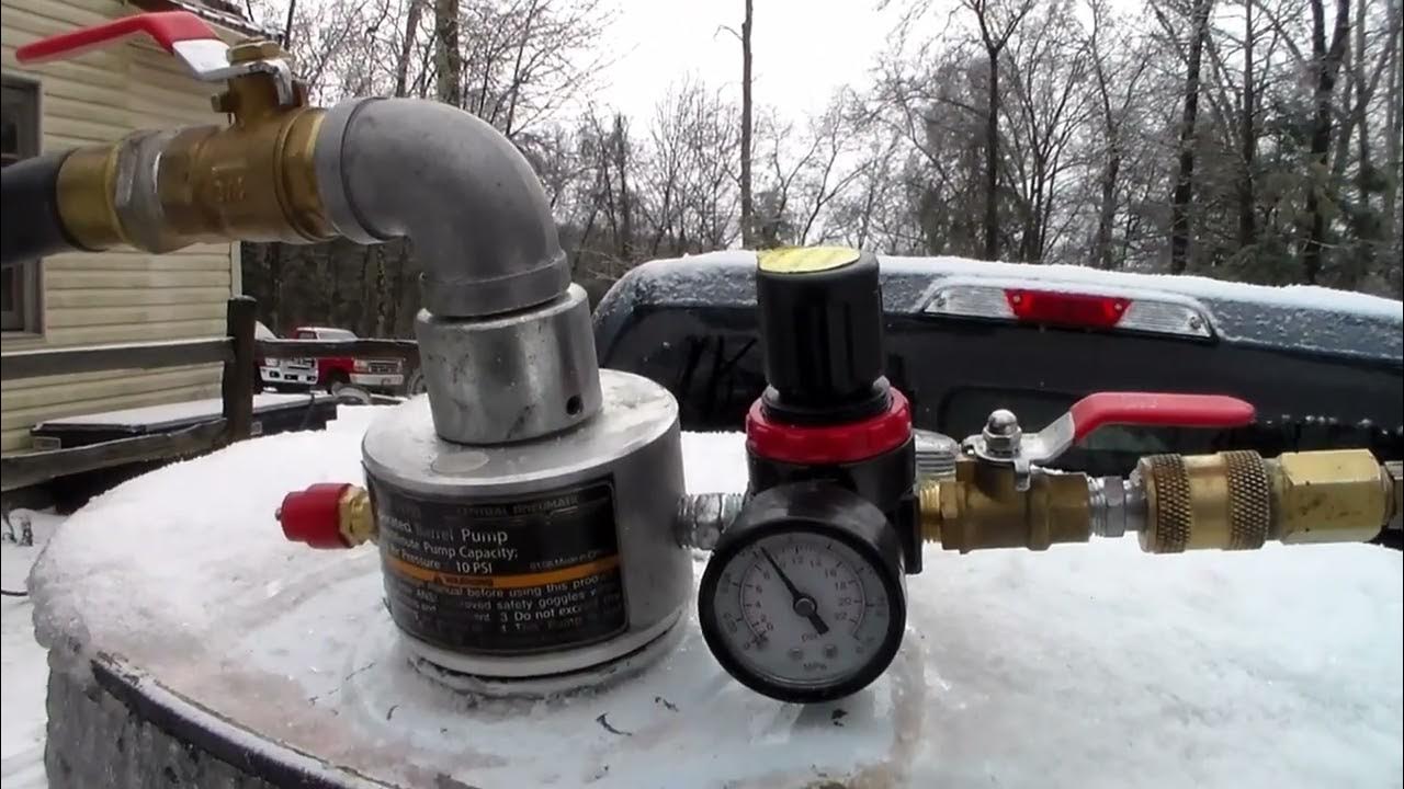 Harbor Freight Central Pneumatic AIR OPERATED BARREL PUMP Demo and