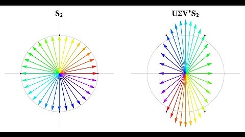 The mapping action of the component matrices from a singular value decomposition,