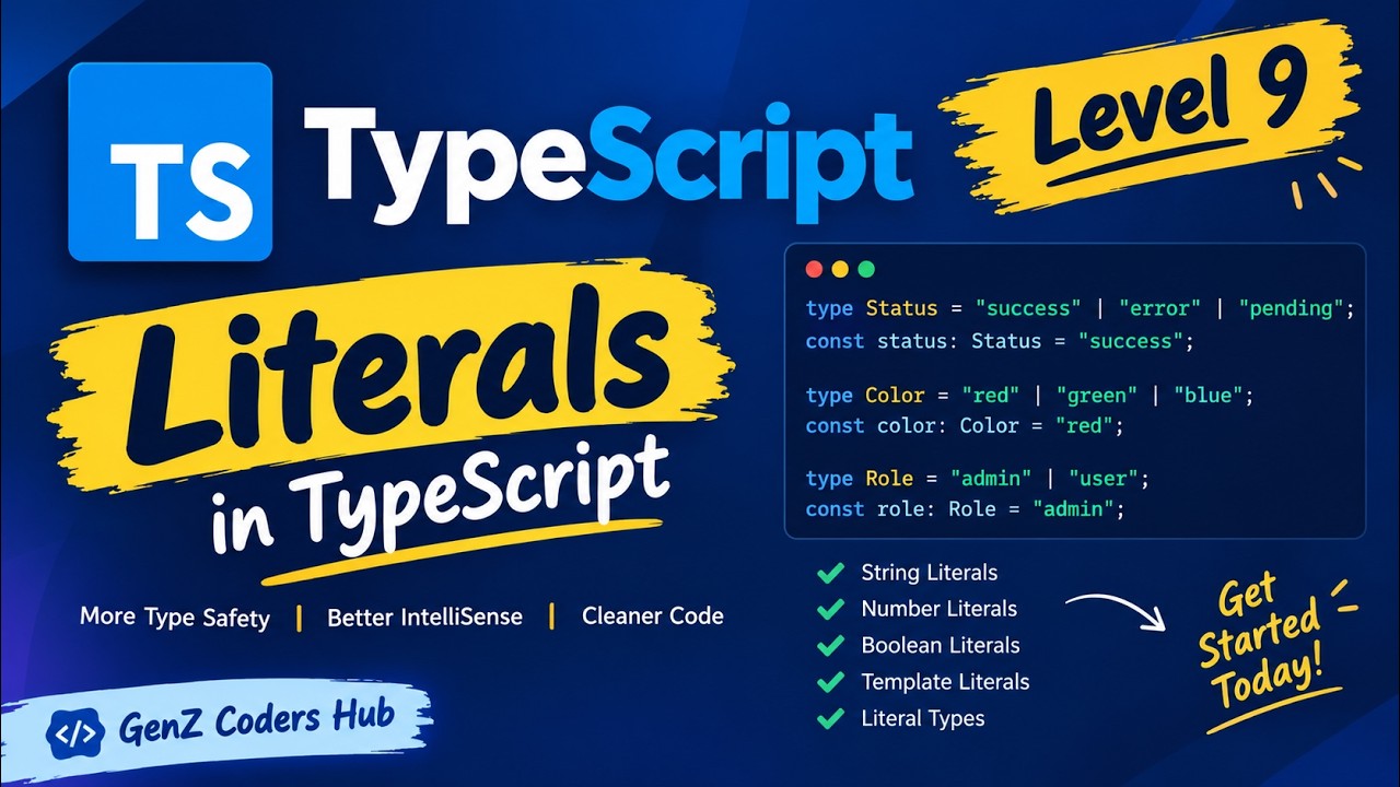 TypeScript Literal Types Explained with Examples | TypeScript Tutorial ...