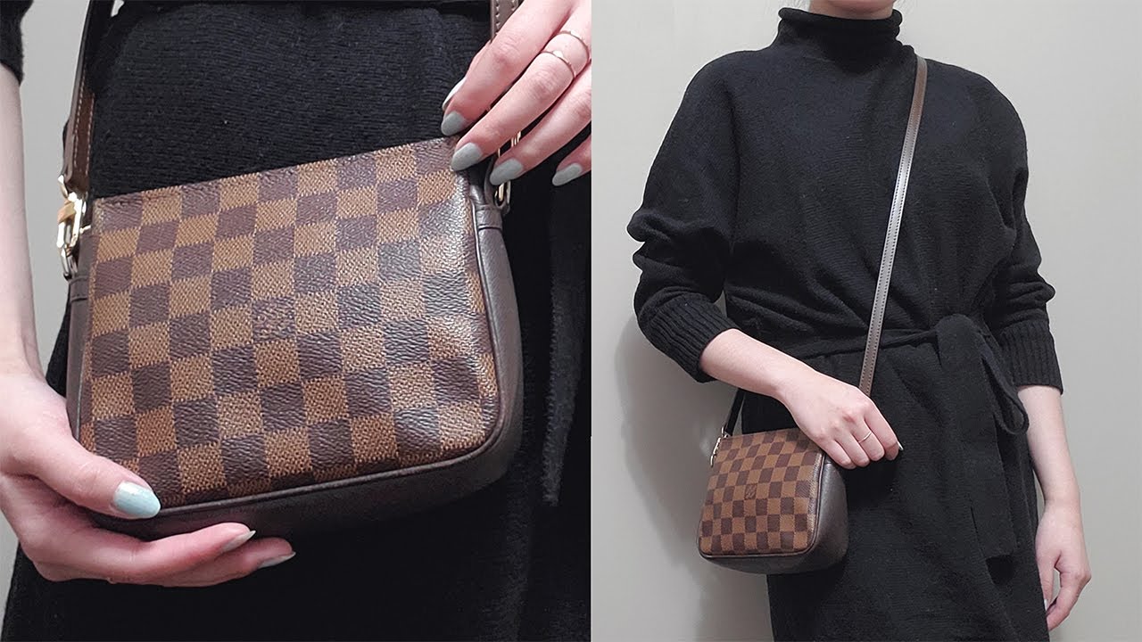 Louis Vuitton Trousse Pochette Damier Ebene Brown