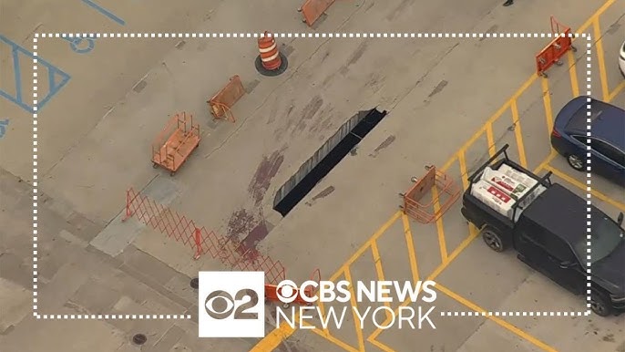 Small Hole Collapses In Home Depot Parking Lot In Brooklyn