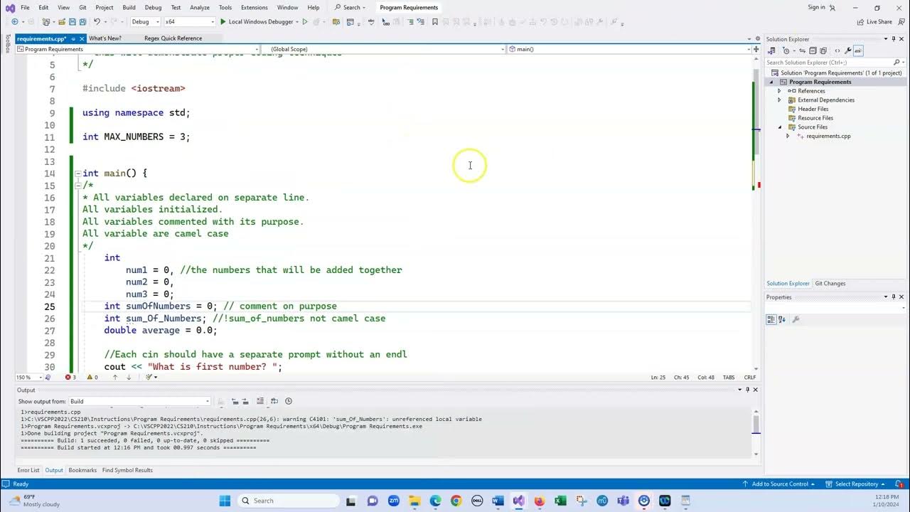 CS 210 Programing Requirements Code Part-02 - YouTube