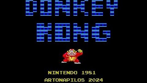 Donkey Kong ZX (Homebrew) ZX Spectrum (2024) Lukáš Rachůnek Full Walkthrough No Commentary
