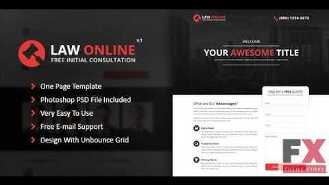 Preview Law Online Unbounce Template TForest LandingPages