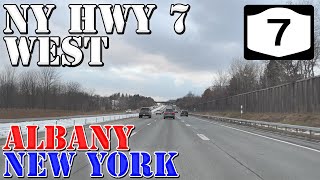 NY 7 West - Albany - New York - 4K Highway Drive