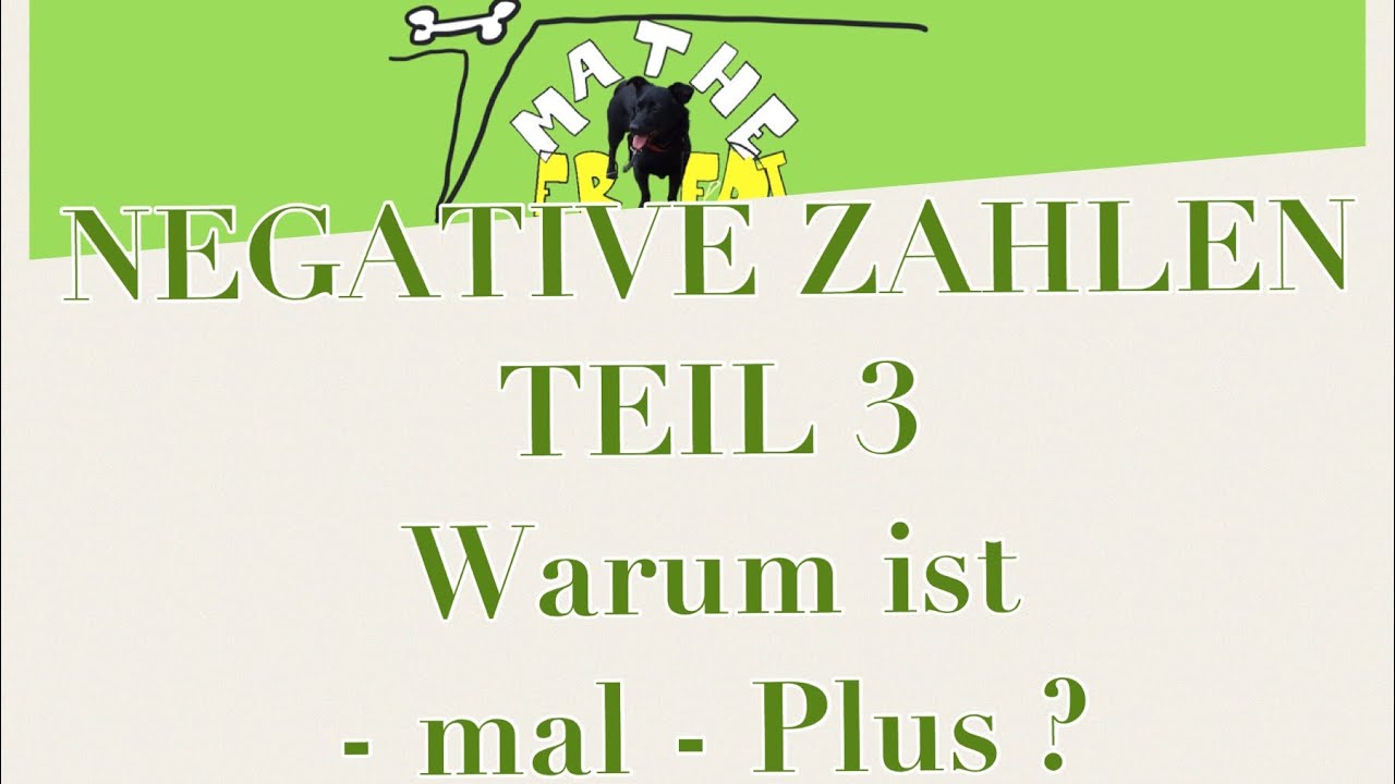 Warum Minus Mal Minus Plus Rechnen mit negativen Zahlen Teil 3 warum ist Minus mal Minus Plus