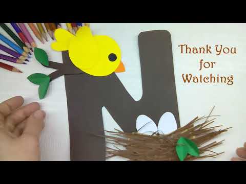 Video: Crafts With English Letters: The Letter N (&Ldquo; Night &Rdquo; Means 