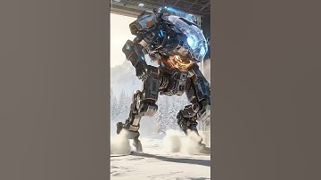 Unleashing the massive heavy assault Titan in a frozen #mech #robotics #shorts #viral #scifi