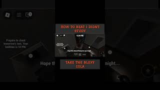 How to beat i didnt study #roblox  #tutorial