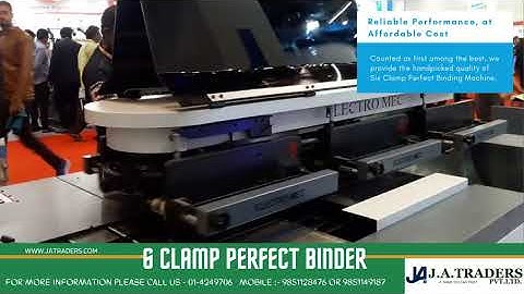 6 Clamp Perfect Binding Machine || J.A.TRADERS | Electromec