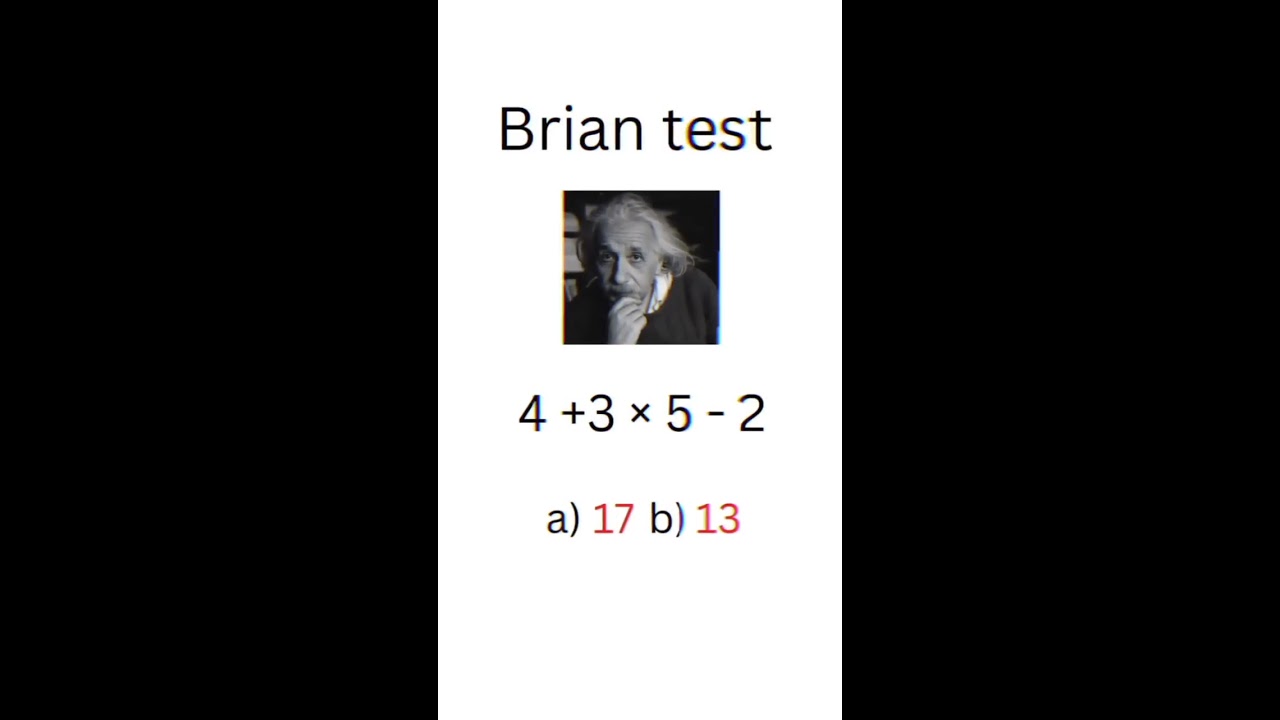 IQ Test Only For Genius Shorts