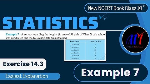 Chapter 14 Statistics ( Example 7 ) Exercise 14.3 Class 10 Maths | NCERT Maths