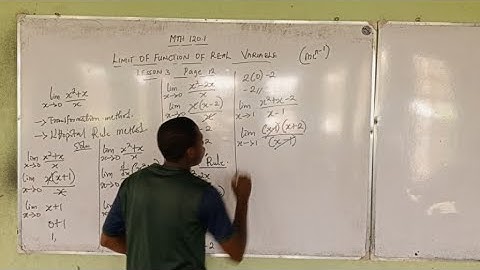 Limit Of A Function of Real Variable #MTH120, #MTH102