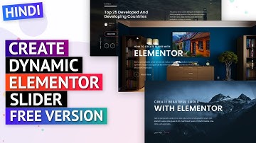 HINDI - How To Create Full Width Dynamic Slider In Elementor FREE | Elementor Slider Tutorial