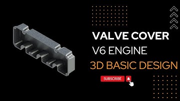 Solidworks CAD Design - Exercise - 47 ( V6 Engine Valve Cover )