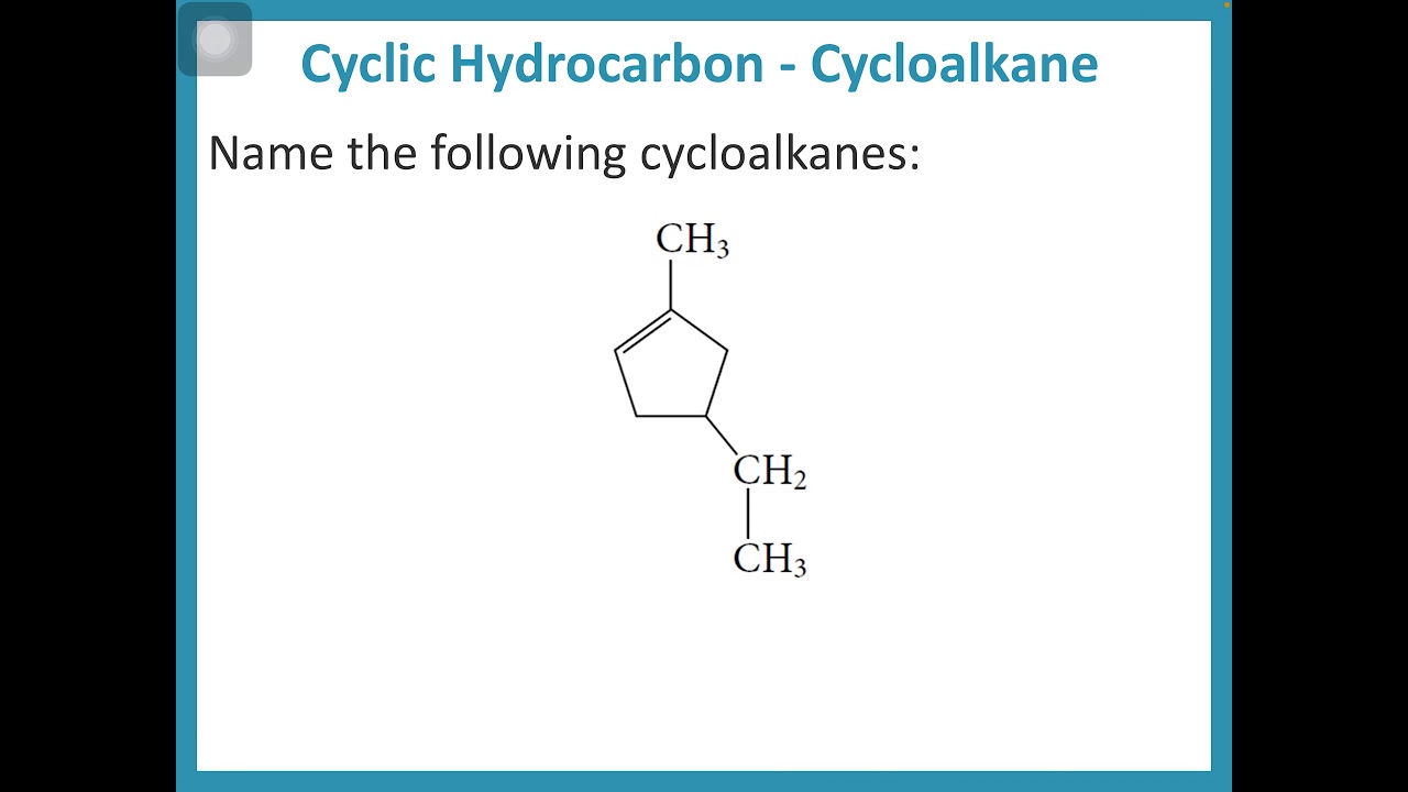 Cycloalkenes Example