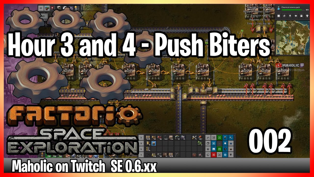 ⚙️Factorio ️Hour 3 & 4 - Blue Science Space exploration 0.6 🏭⚙️ ...