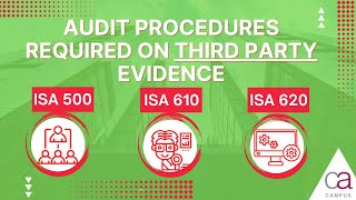 Audit procedures when we need to rely on Third Party evidence. #ISA500 #ISA610 #ISA620