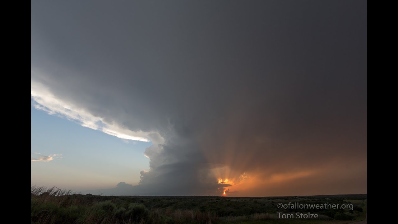 Supercell Timelapse at Sunset, Turkey, Texas 5/23/16 - YouTube