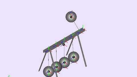 newton cradle matlab