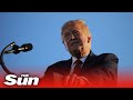 US President Donald Trump campaigns in Freeland, Michigan