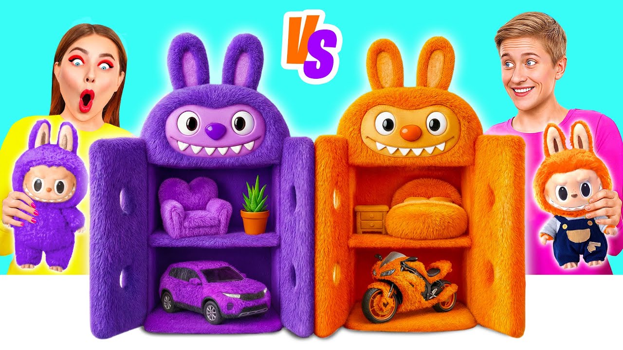 Строим Удивительный Кукольный Домик для Лабубу | Дорогой vs Дешевый Креативные Лайфхаки Для Декора