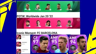 Upcoming 20/01 potw ,iconic moments FC Barcelona & Monday's Legend box draw | PES 2021 MOBILE