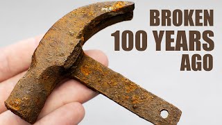 I Restored My Find! Old Broken Rusty Hammer Restoration