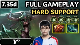 7.35d  Y' UNDYING Hard Support Gameplay  Dota 2 Full Match Gameplay