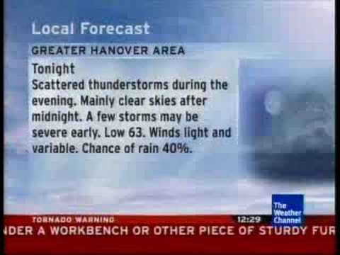 The Weather Channel - Tornado Warning - July 27, 2008