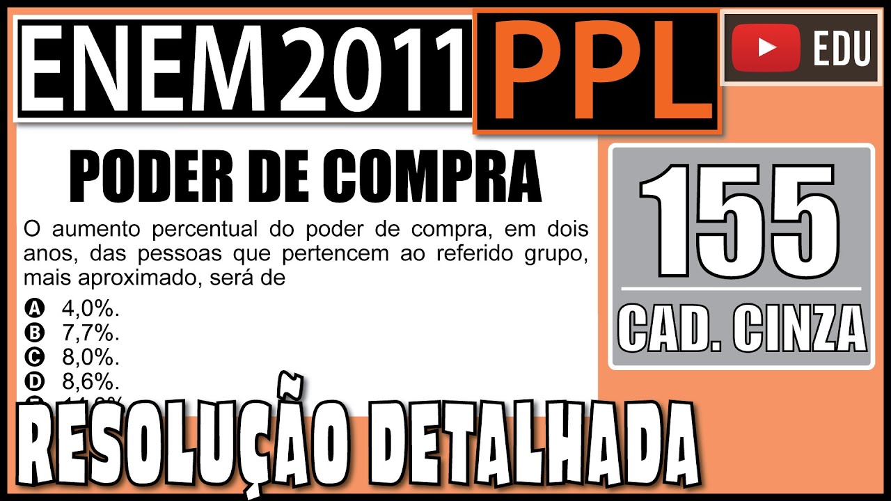 [ENEM 2011 PPL] 155 📓 PORCENTAGEM A taxa de inflação é um índice que aponta, em percentuais