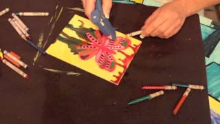 Melted Crayon Art - Accenting an Acrylic Painting