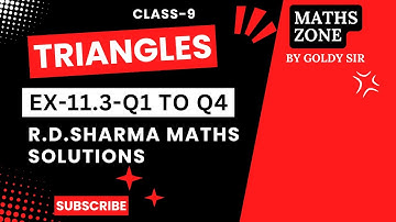 TRIANGLES-Ex 11.3- Q1 To Q4- R D SHARMA MATHS SOLUTIONS-NCERT/CBSE- CLASS-9