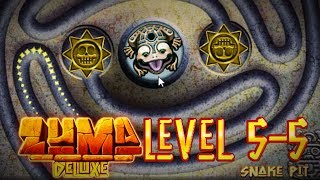 Zuma Deluxe (PC) - Quetzal Quatl - Level 5-5 - Snake Pit Gameplay