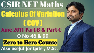 #42 | Csir Net Maths June 2011 Question Papers | Part-B & Part-C | Question No 46 and 99 | COV |