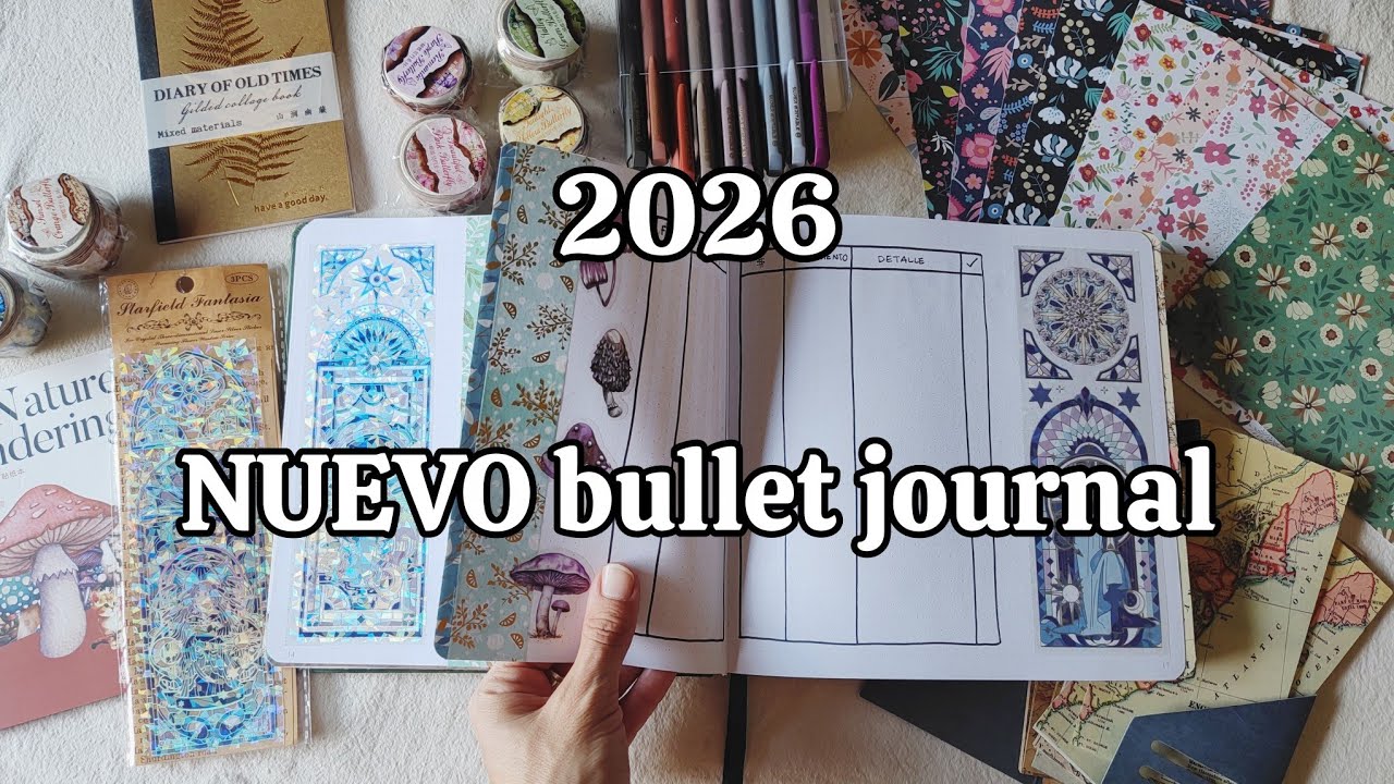 Cómo empezar tu BULLET JOURNAL 2026 | registro futuro, gastos, trackers, metas ❤️ Tiefossi