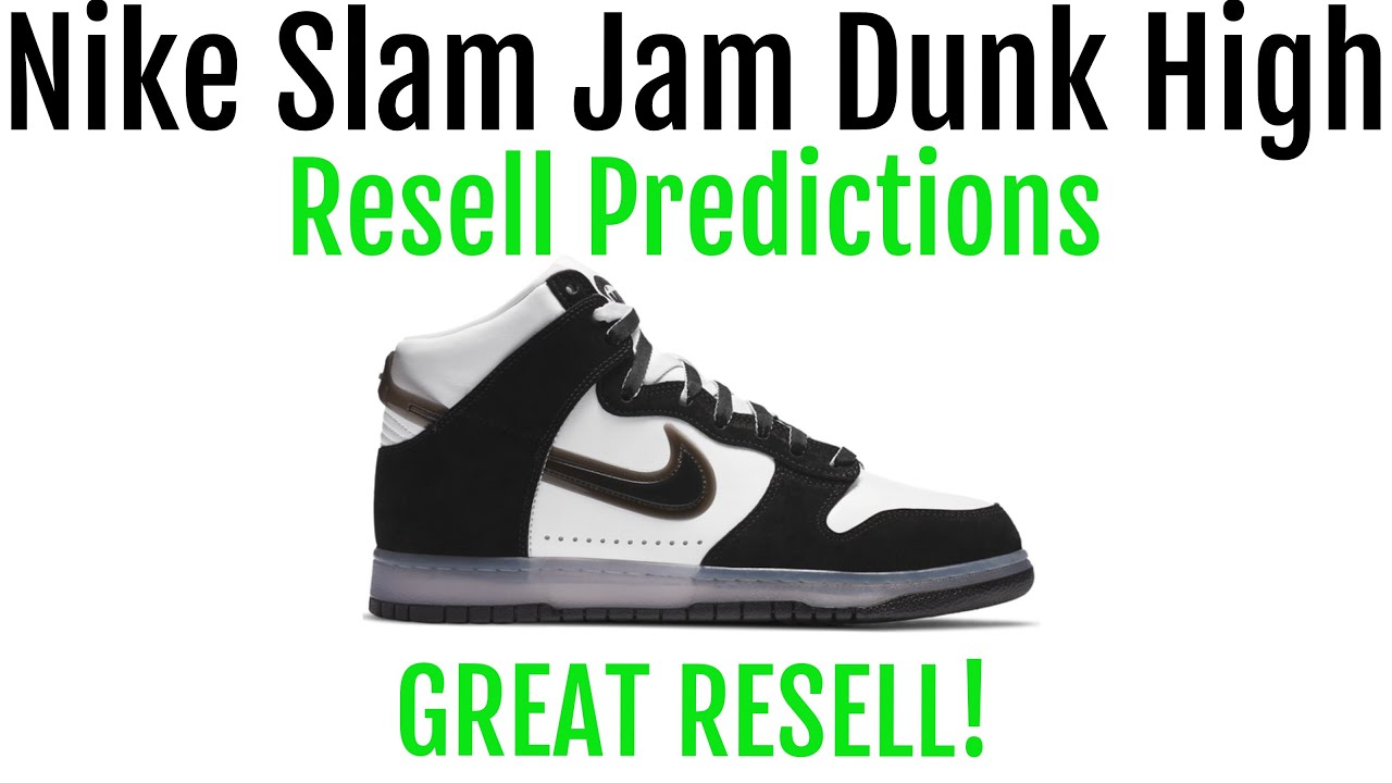 dunk high x slam jam clear white resell