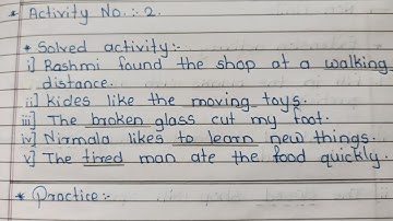 english statement 20 activity 2 , 10th class setu abhyaskram ( bridge course)