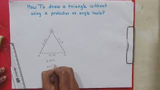 How to draw an equilateral triangle without using protector/tools equilateral triangle information