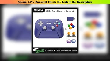 Limited 8BitDo Pro 3 Bluetooth Gamepad Wireless Gaming Controller for Switch 1/2, Windows, Apple, w